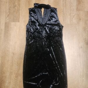Ambiance Black Velvet Backless Dress